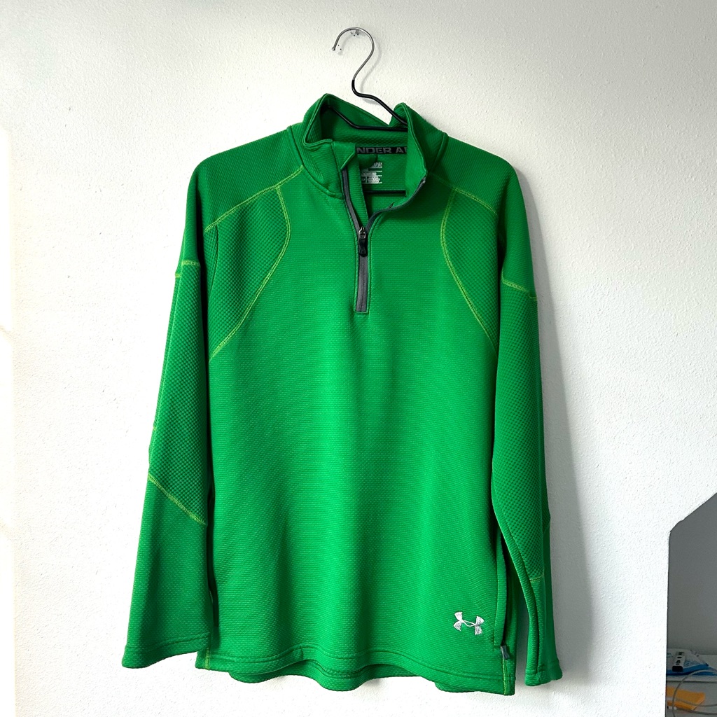 Like New Under Armour All Season Gear Green Quarter Zip Pullover Jacket Large